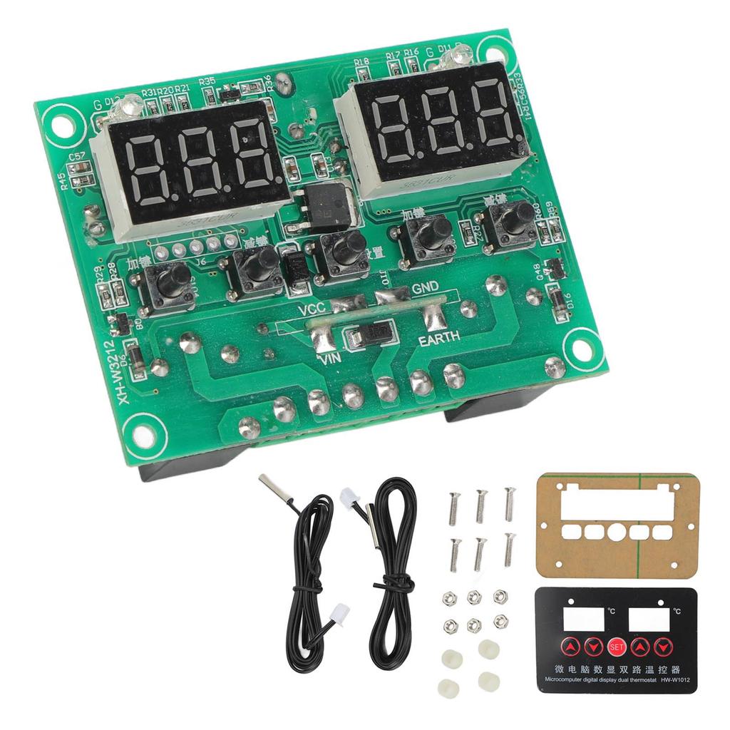 220V Temperature Controller Digital Display Dual Relay Thermostat Regulator Module HWW1012
