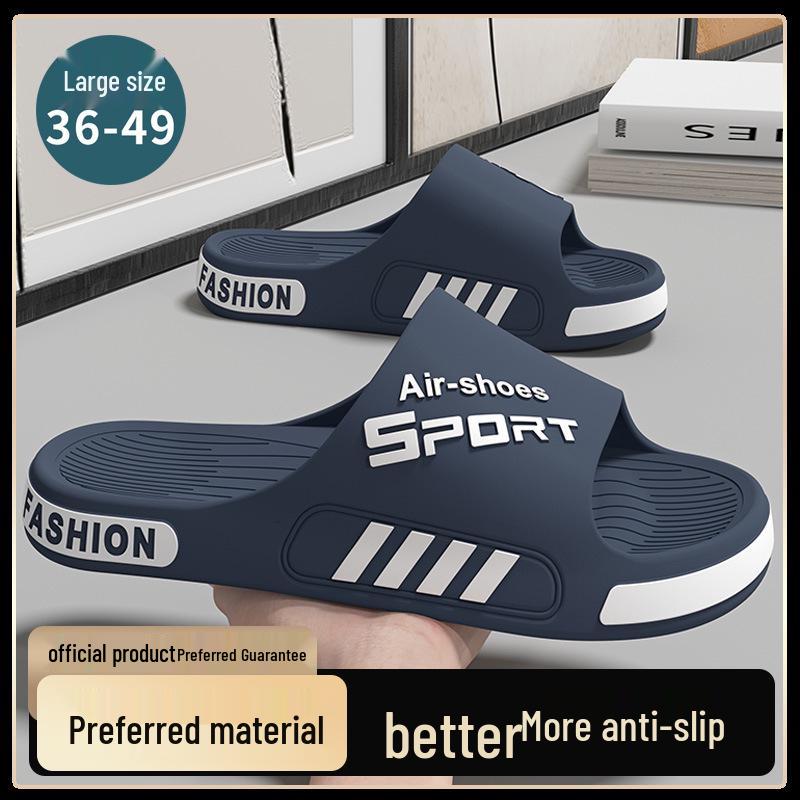 2025 New Style Plus Size Men's Outdoor Sport Slippers - Wear-Resistant, Non-Slip, Thick Sole for Home or Summer Use.