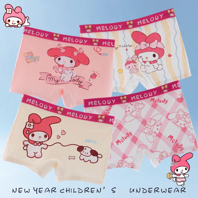 Pure Cotton Cartoon Boxer Briefs for Girls - Toddler to Pre-Teen Sizes