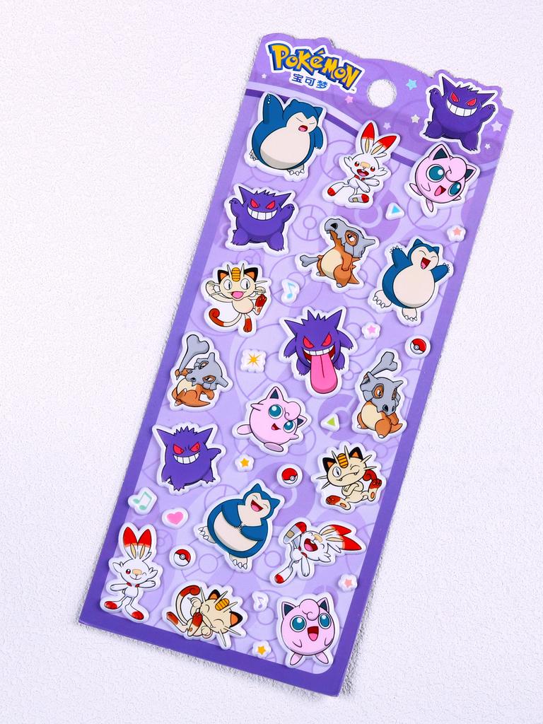 3D Animation Cute Pokmon Foam Stickers, Decorations For Phone Cases, Notebooks, Refrigerators, And Diary Materials