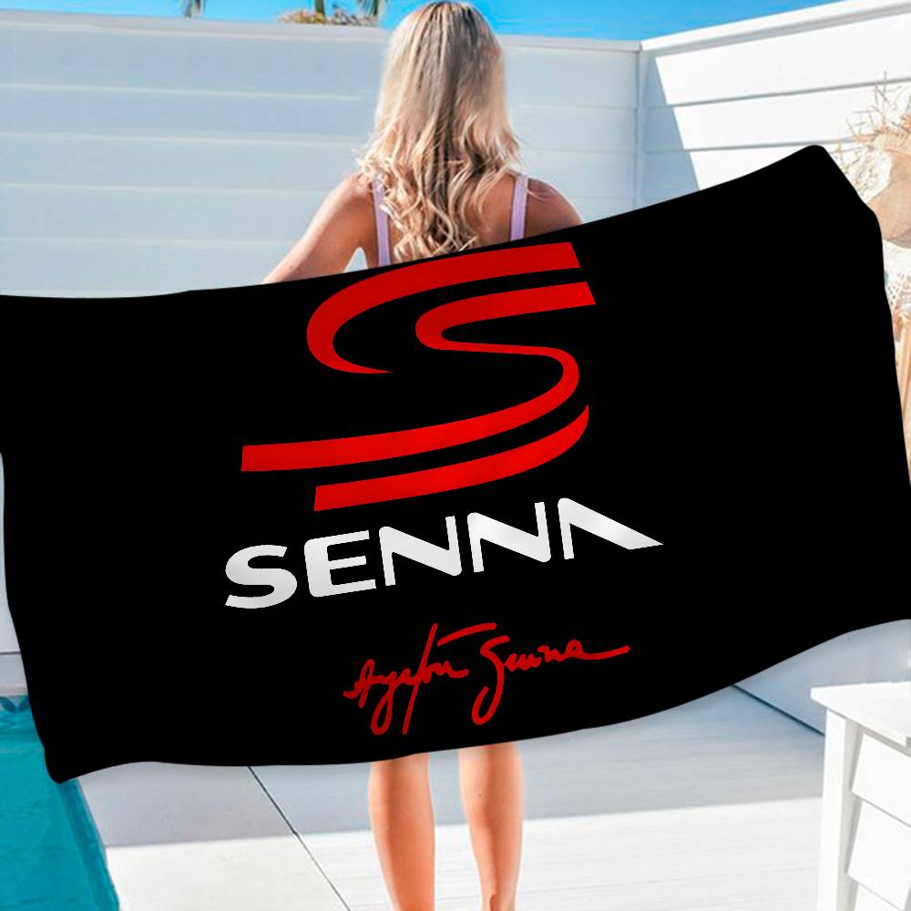 A-Ayrtons S-Sennas Logo Beach Towel Colorful Bath Towels for Girl Microfiber Quick Dry Custom Sand Free Beach Yoga Spa Gym Pool