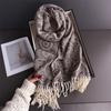 Neck Warmer Scarf For Women Men Winter Thickened Tassel Pashmina Shawl Faux Cashmere Warps Autumn Elegant Cashew Print Blanket