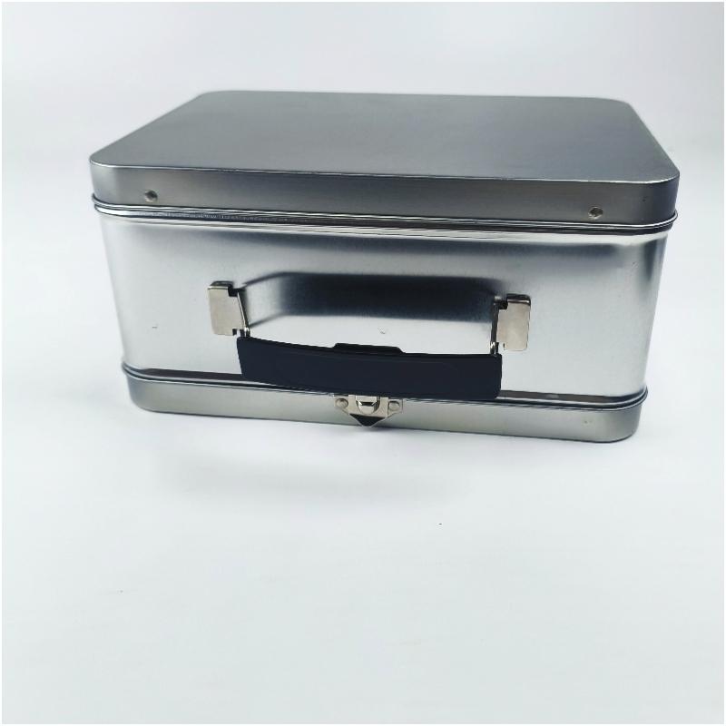 Retro Portable Rectangular Snack/Cosmetics/Office Supplies Multi-Functional Storage and Organizing Tin Box