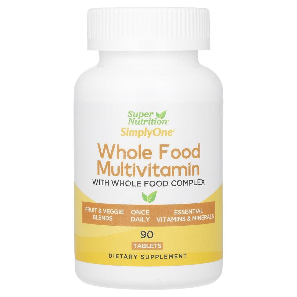 Simplyone®, Whole Food Multivitamin with Vitamin A, C, Minerals, Enzymes, 90 Tablets