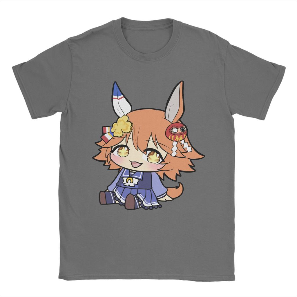 Anime Uma Musume Pretty Derby T-Shirts Men Cool Pure Cotton Tees Crew Neck Short Sleeve T Shirts Gift Idea Clothes