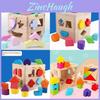 Wooden Childrens Educational Shape Sorting Blocks With Building Toys For Early Learning Development