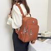 Double Shoulder Schoolbag, Large Capacity, Lightweight and Simple Student Attendance Travel Backpack, Solid Color Simple Trend Women's Bag