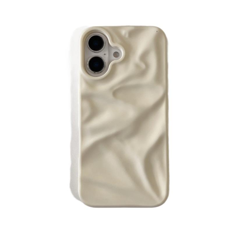 Premium three-dimensional wrinkles are suitable for Apple 16Pro max new iPhone17 mobile phone case 13/14 matte.