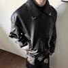 Lapel Leather Jacket Men's Autumn and Winter American Retro Design Jacket