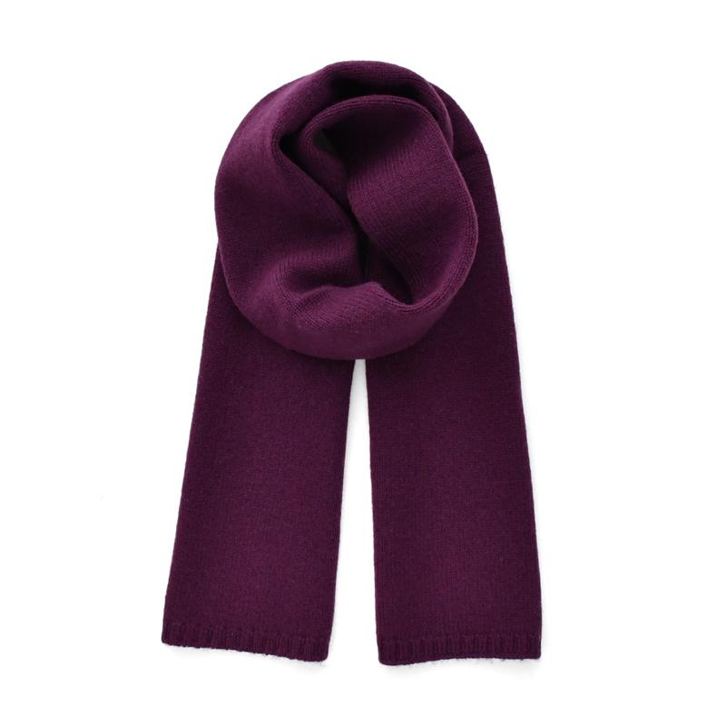 Fresh green wool small scarf women autumn winter warm knitted solid color scarves luxury kids adults christmas new year gifts