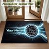 Crystal Velvet Square Rug Custom NameAjax Amsterdam Pattern Non Slip Home Floor Decor Rug