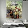 Grand Theft Auto Wandteppich Ästhetischer Wandbehang Bedruckter Stoffdecke Dekorative Wandteppiche für Schlafzimmer Wohnzimmer Heimdekoration