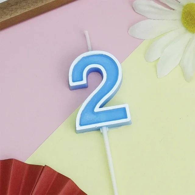 Candy Colored Happy Birthday Digital Candle Children's Party Creative Cartoon Jelly Colored Valentine's Day Activity Candle