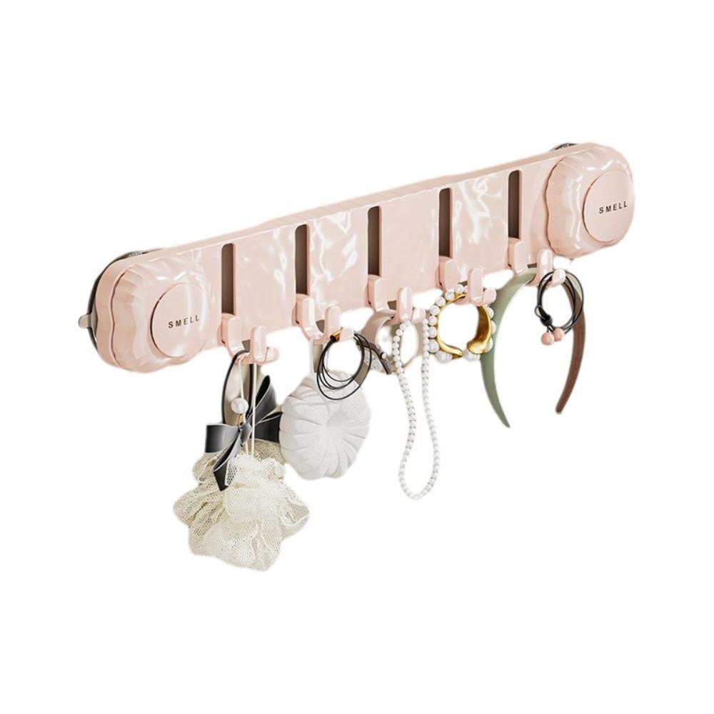 

2PCS Powerful Suction Seamless Sucker Hook Waterproof Bathroom Hooks Key Bag Hooks Kitchen Use розовый