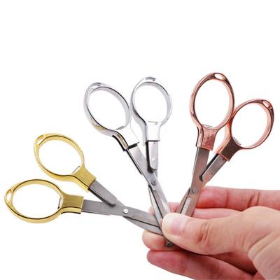 Portable Folding Scissors Stainless Steel Fishing Line Cutter Multifunctional Needlework Sewing Scissors Mini Stationery Scissor