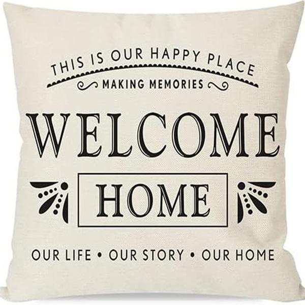 Plant and Flower Hydrangea Printed Linen Pillowcase Home Sofa Living Room Bedroom Pillowcase