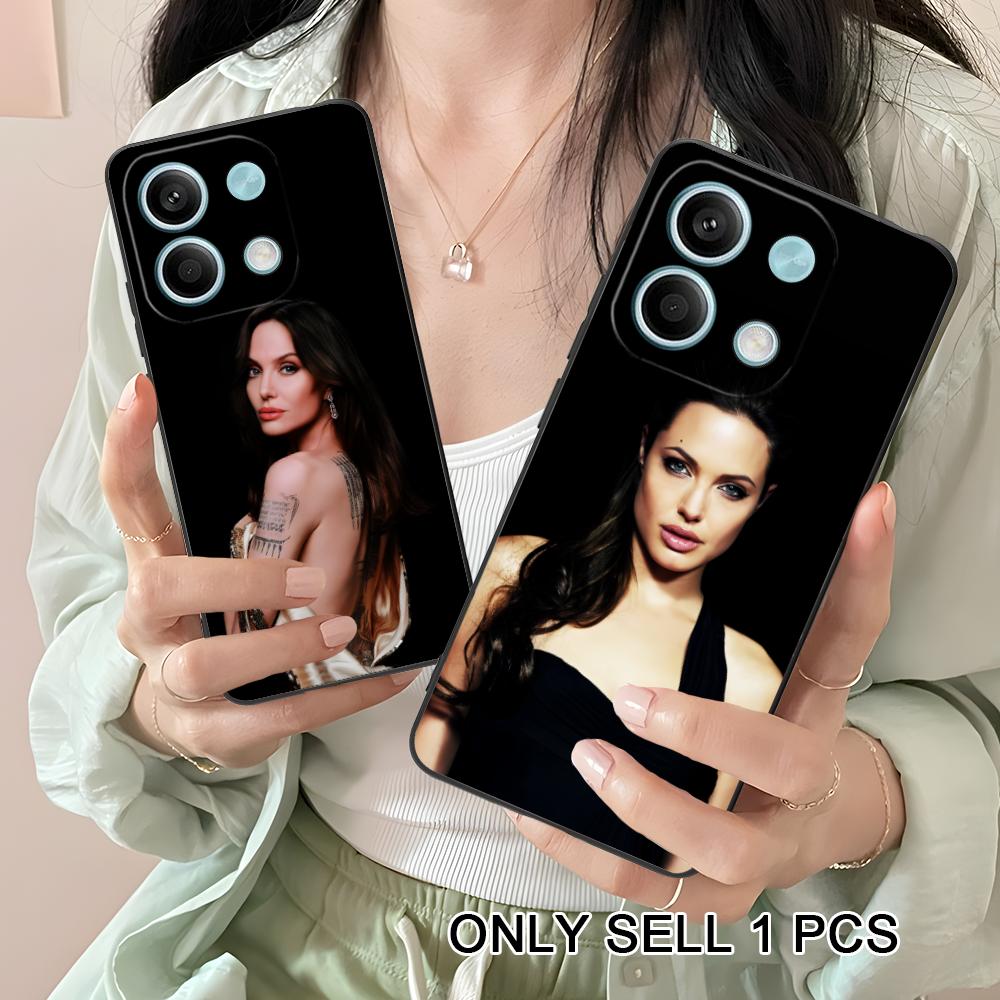 Angel Jolie Matte TPU Mobile Phone Case for Xiaomi Redmi Note 14 13 12 11 S Pro Plus 4G 5G Colorful Printing Cover