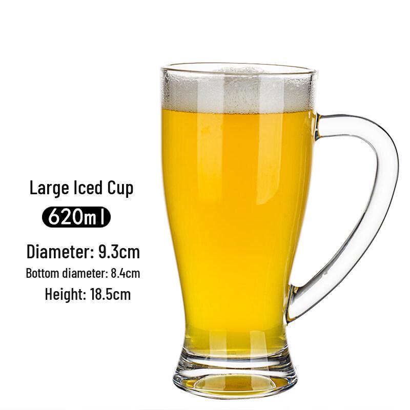 ZISIZ 500ml Handmade Glass Beer Mug