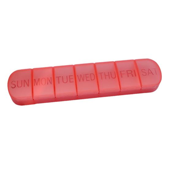 Weekly Pill Box Large Capacity Multiple Compartments Dustproof Lightweight Portable 7-Day Vitamin Medicine Box Organizer