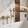 Hunter Gold Brushed Bathtub and Shower Mixer Tap with Spout and Handset