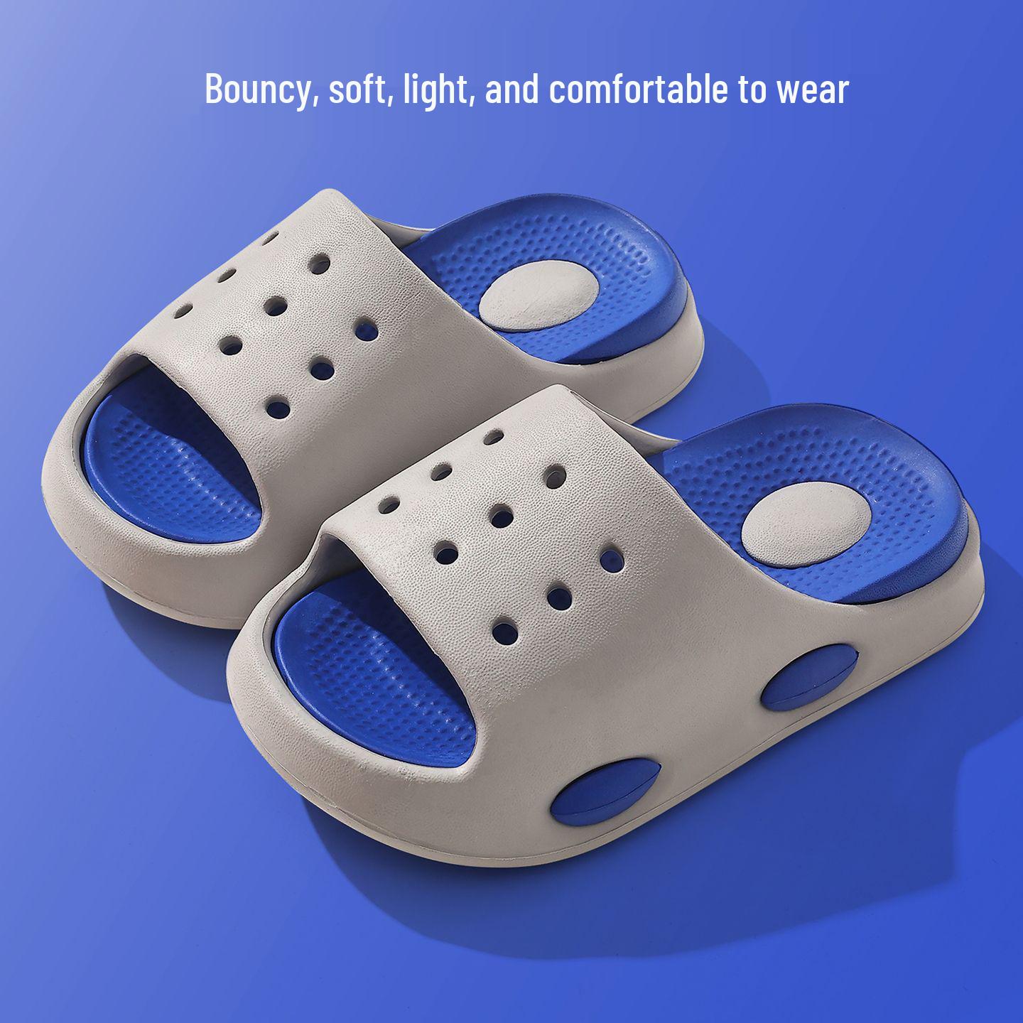 

Kids Non-slip Summer Indoor Slippers: Odor-resistant Sandals for Boys & Girls 21.0 cm (Size 34/35) сірий колір