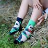 Children's Asymmetrical Cartoon Mid-Calf Socks - Colorful Parent-Child Style, Trendy Fashion for Kids