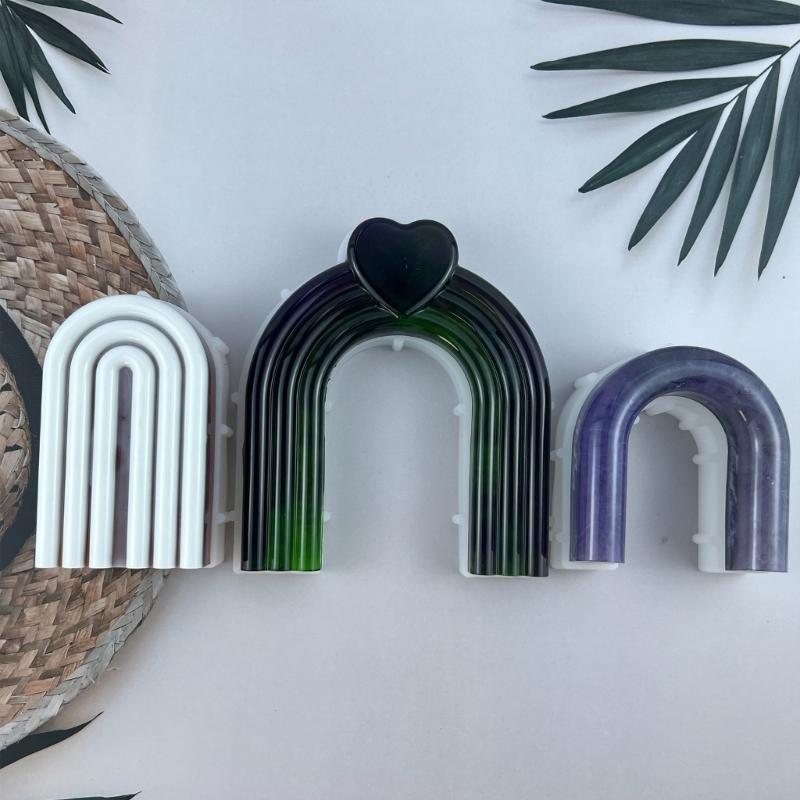 Arch Shaped Silicone Mold Handmade Scented Candle Table Ornament Mould Non-stick