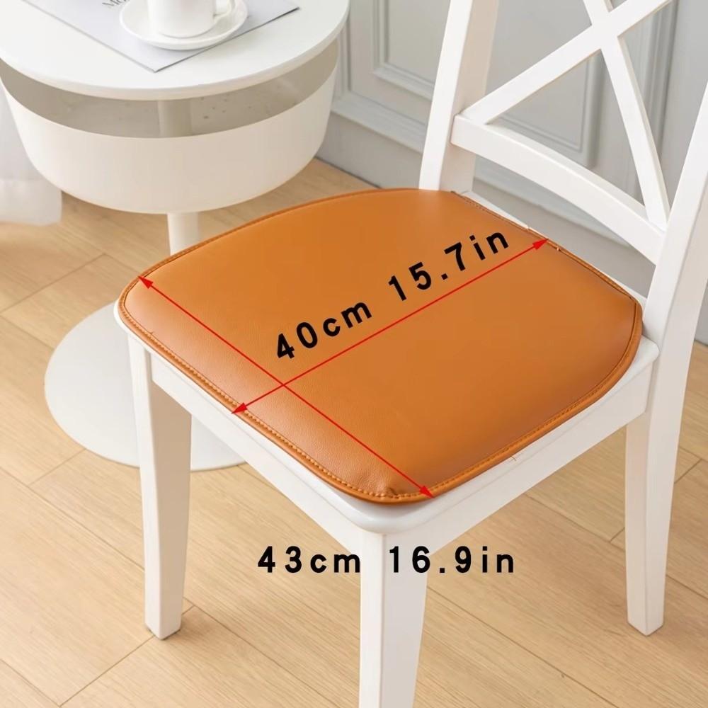 Trendy 40*43cm Seat Cushion Waterproof Faux Leather Chair Cushions Non Slip Thickened Chair Pads Office Chairs