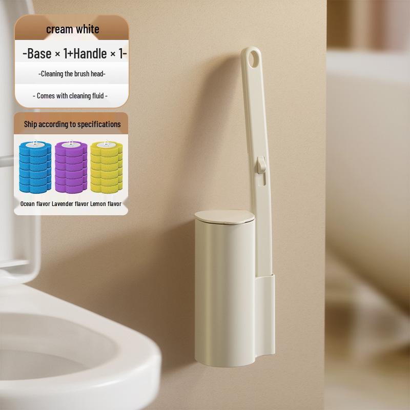 Wall-Mounted Disposable Toilet Brush with Integrated Design