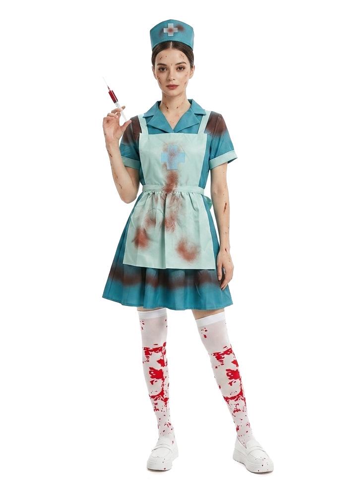 Halloween Zombie Nurse Costume for Cosplay and Stage