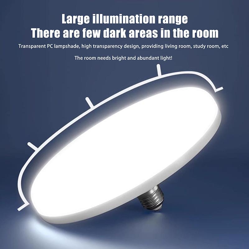 1 Piece 20-200W Indoor Lighting Flying Saucer Light Ceiling Lamp Garage Light Led Bulb Ac 220V E27 Base Energy Saving Lamp