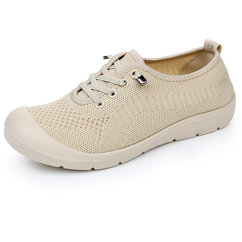 Fashion 2025 New Women's Single Shoes Breathable Hollow Out Mesh Sports Shoes Soft Bottom Skid-proof Casual Net Shoes