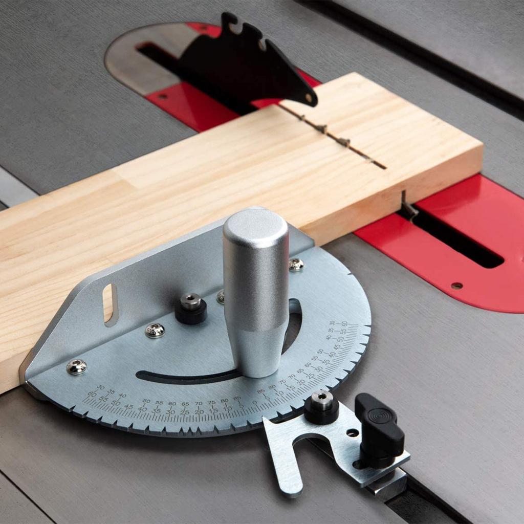 Precisions Miter Gauge with Aluminum Miter Fence for Maximums Stock Support and a Repetitive Cut Flip Stop
