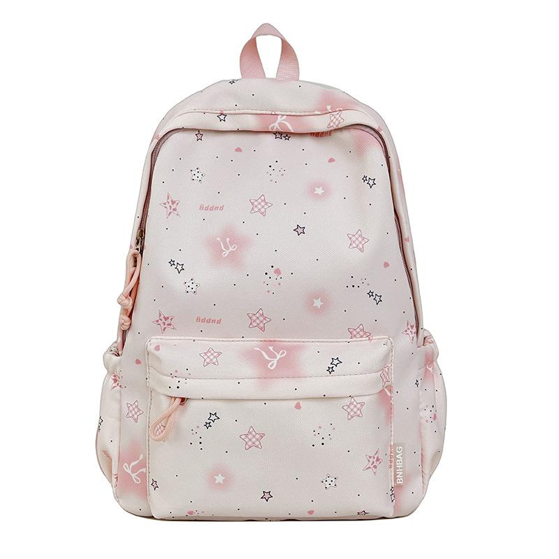 Schoolbag New Korean Version Ins Cartoon Star Backpack Women's Large Capacity Lightweight Student Schoolbag Leisure Travel Backpack