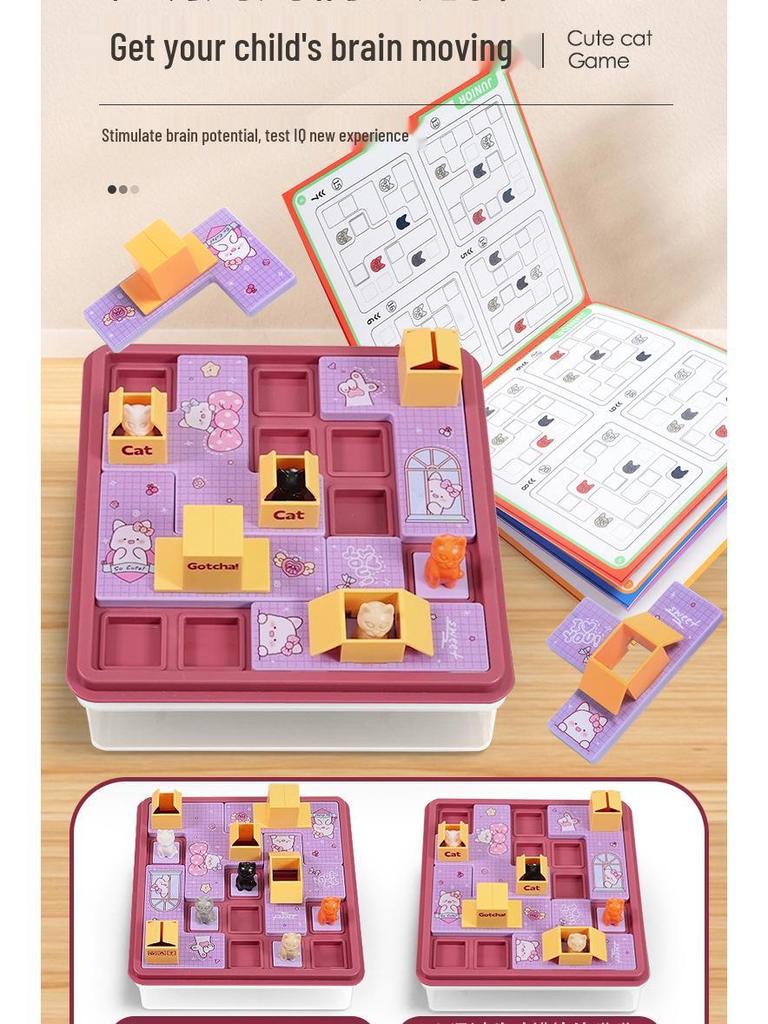Hide & Seek Puzzle: Cat Logic Training Toy for Kids