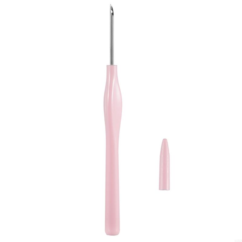 62KD Punching Needle Tool Embroidery Pen Needle with Protective Cover Easy To Use for Home and Travel Crafting
