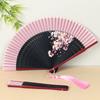 454 Ancient-Style Cherry Blossom Women's Fan, Chinese Fan, Portable Hanfu Qipao Dance Fan Prop, Summer Daily Use Fan