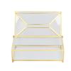Decorative Glass Napkin Storage Box Fashionable Exquisite Transparent Glass Tissue Box for Home