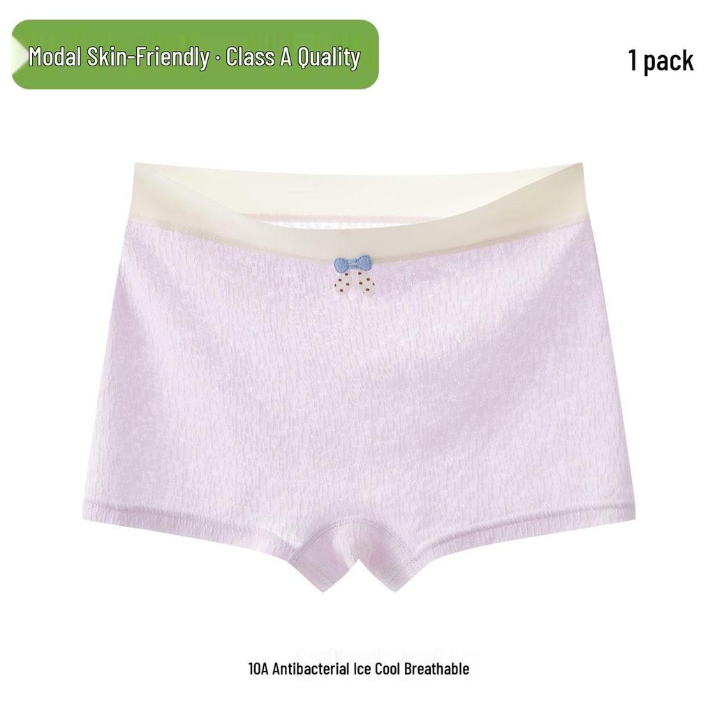Girls' Ice Silk Modal Boxer Briefs for Ages 10-15