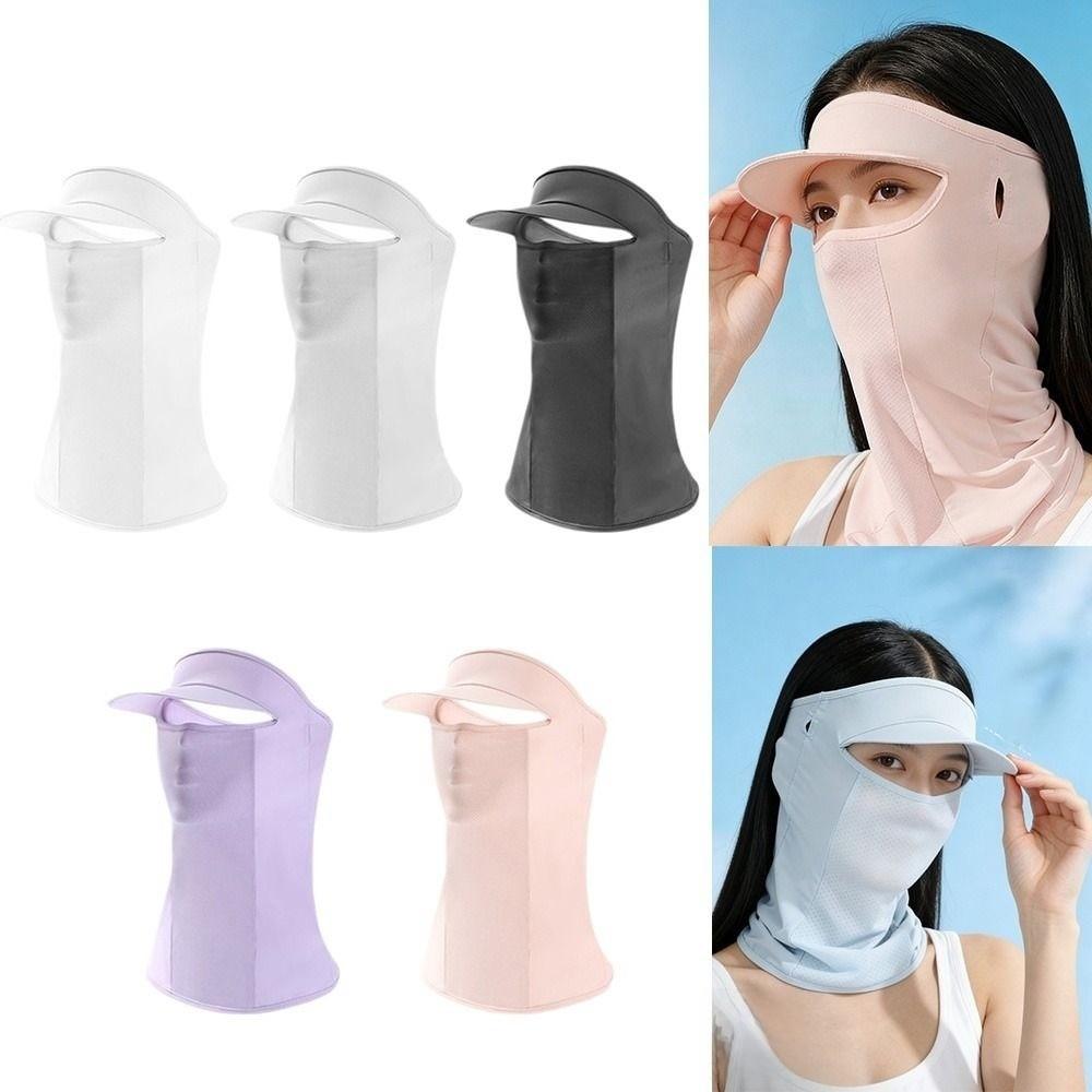 Quick Drying Sunscreen Face Cover Breathable Mesh Ice Silk Sun Cover Neck Protection