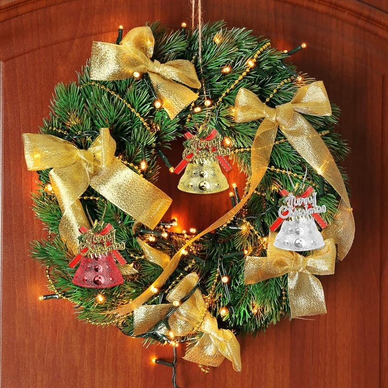 4 Stück Weihnachtsglocken Ornamente Zur Dekoration Klingelglocken Für Bastelarbeiten Perlen Dekorationen Für Weihnachtsbaum Spielzeug DIY Dekoration