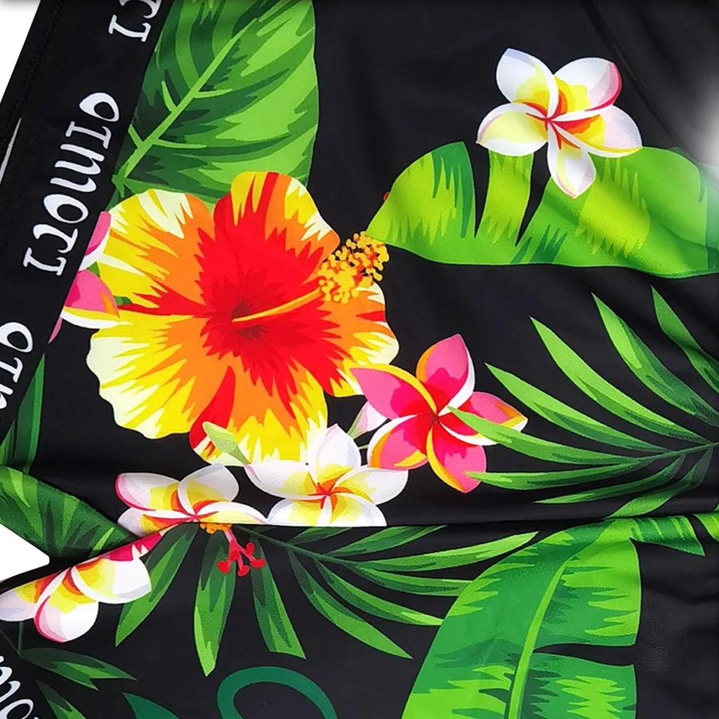 Dschungel Wald Orchidee Blume Muay Thai Kickboxen Boxen MMA UFC Shorts Fitness Sport Unisex Männer Frauen Workout Schnelltrocknend Elastisch Hoher Bund Training
