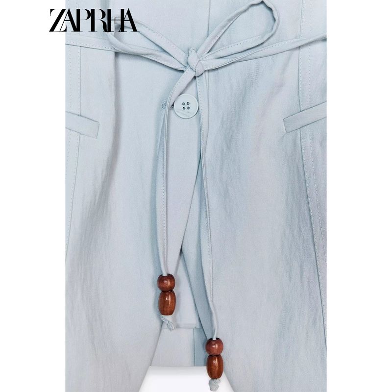 Zaprha 2025 New Arrival Fashionable Stylish Beaded Belt Vest Waistcoat Women's Outer Slim Looking 8372503