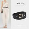 Trendy New Thin Belt for Women Fashionable and Versatile Dress Decorative Trousers Leather Hand Sewing Needle Buckle Belt