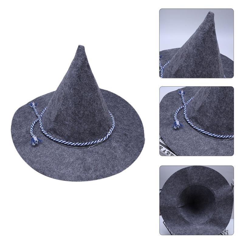 Przyjazne dla skóry filcowe kapelusze czarownicy ręcznie robione na Halloween DIY akcesoria do włosów rękodzieło Halloween karnawałowe artykuły na imprezę