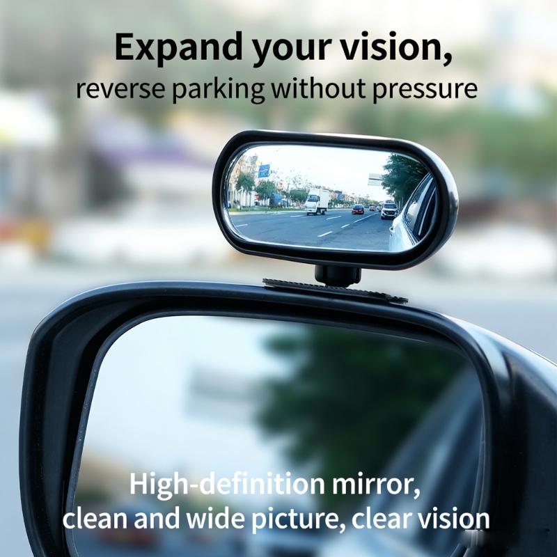 Motorcycle And Car Blind Spots Mirror Wide Angle Lens 360 Degree Rotation For Lane Changing Optimally Rear View Clear