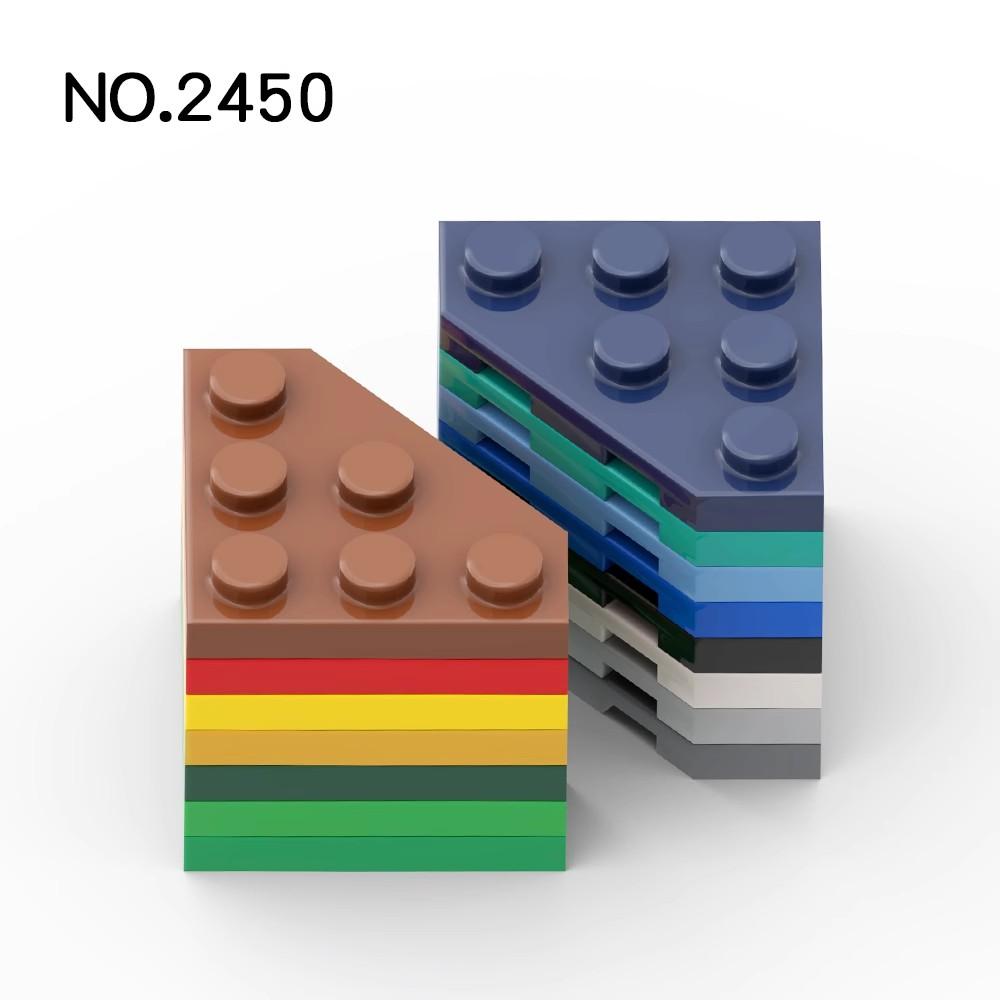 20pcs Compatible MOC Brick Parts 2450 Wedge Plate 3 x 3 Cut Corner Board Building Block Particle Assmble DIY Kid Brain Toy Gift
