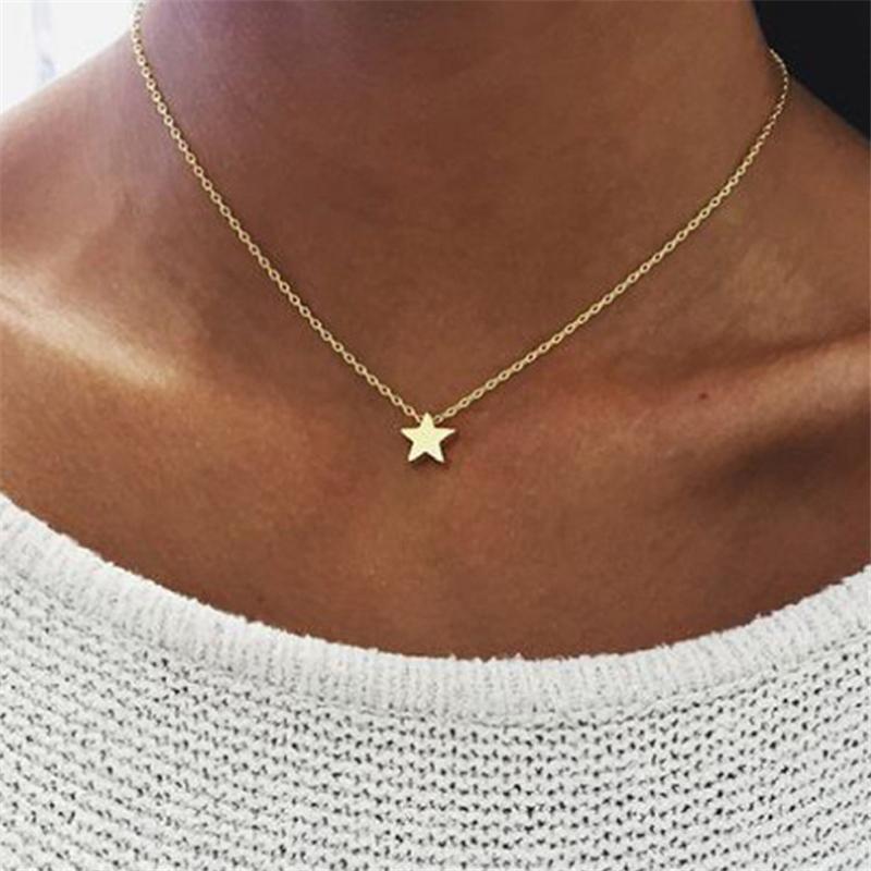 Simple Bohemia Gold Silver color heart Bead Multilayer Necklace 2020 Pendant Necklace Gift for Girl Women