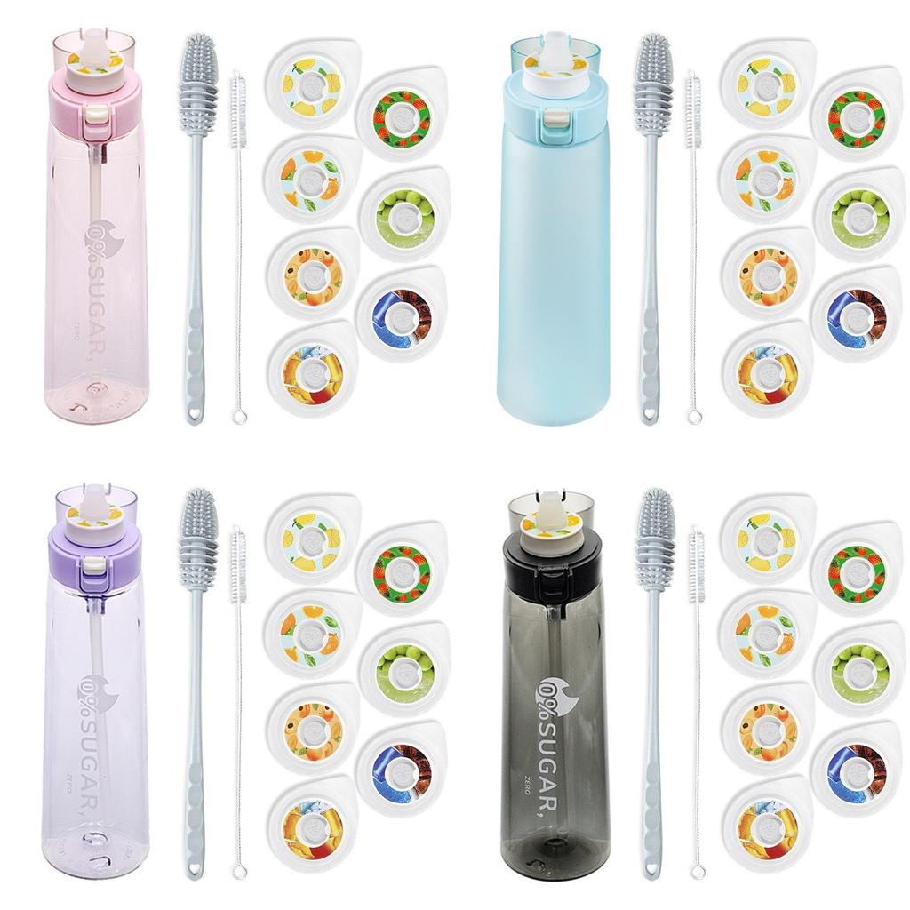 Tritan Sports Water Bottle With Flavor Rings And Leakproof Lid For Fitness Enthusiasts