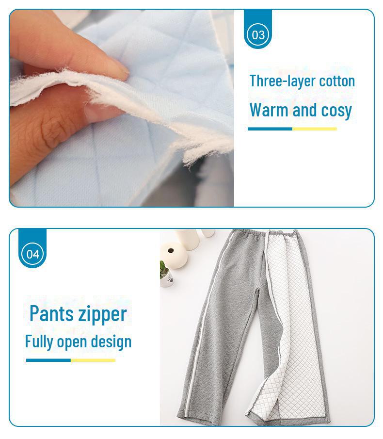 Easy On/Off Patient Gown and Rehabilitation Pants for Elderly, Arm Fracture, or Chemotherapy Patients
